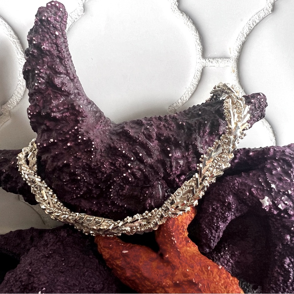 Bracelet. Sterling silver braided.